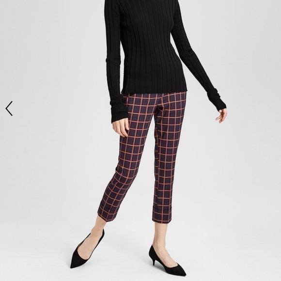 Theory ~ Crop Cuff Plaid Pant - Picture 2 of 6